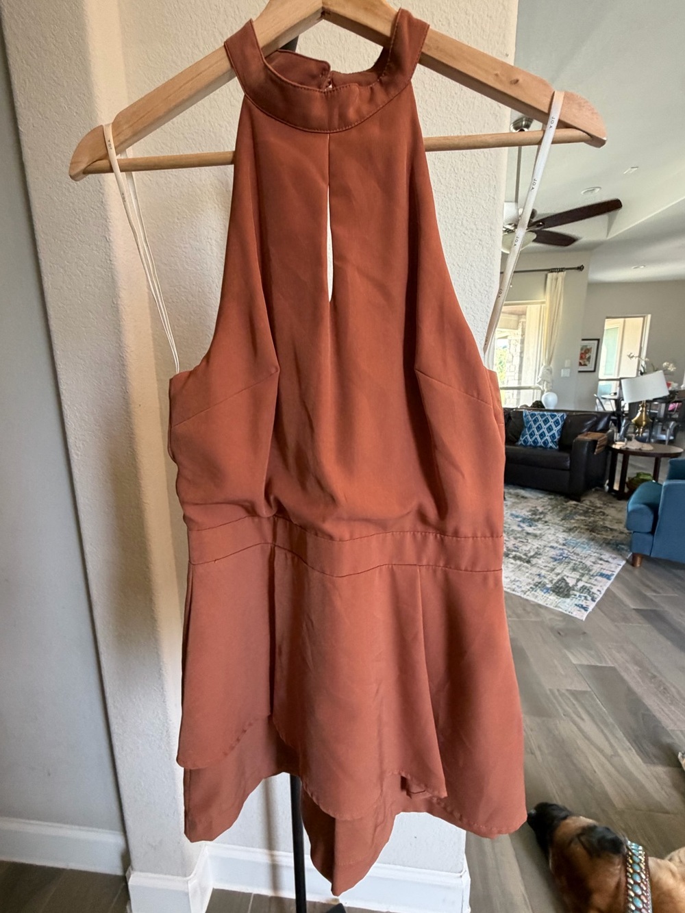 J.O.A. Rust Halter Romper